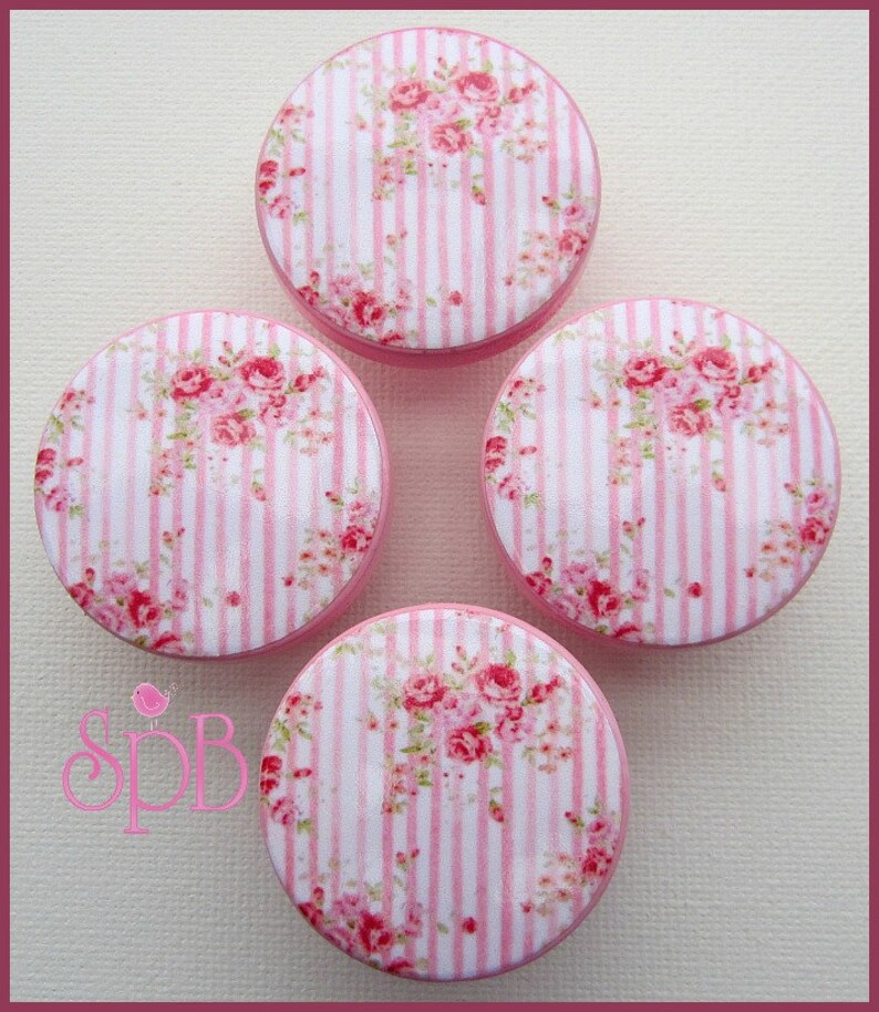 Shabby Rose Drawer Knobs Decorative Knobs Floral Knobs Etsy