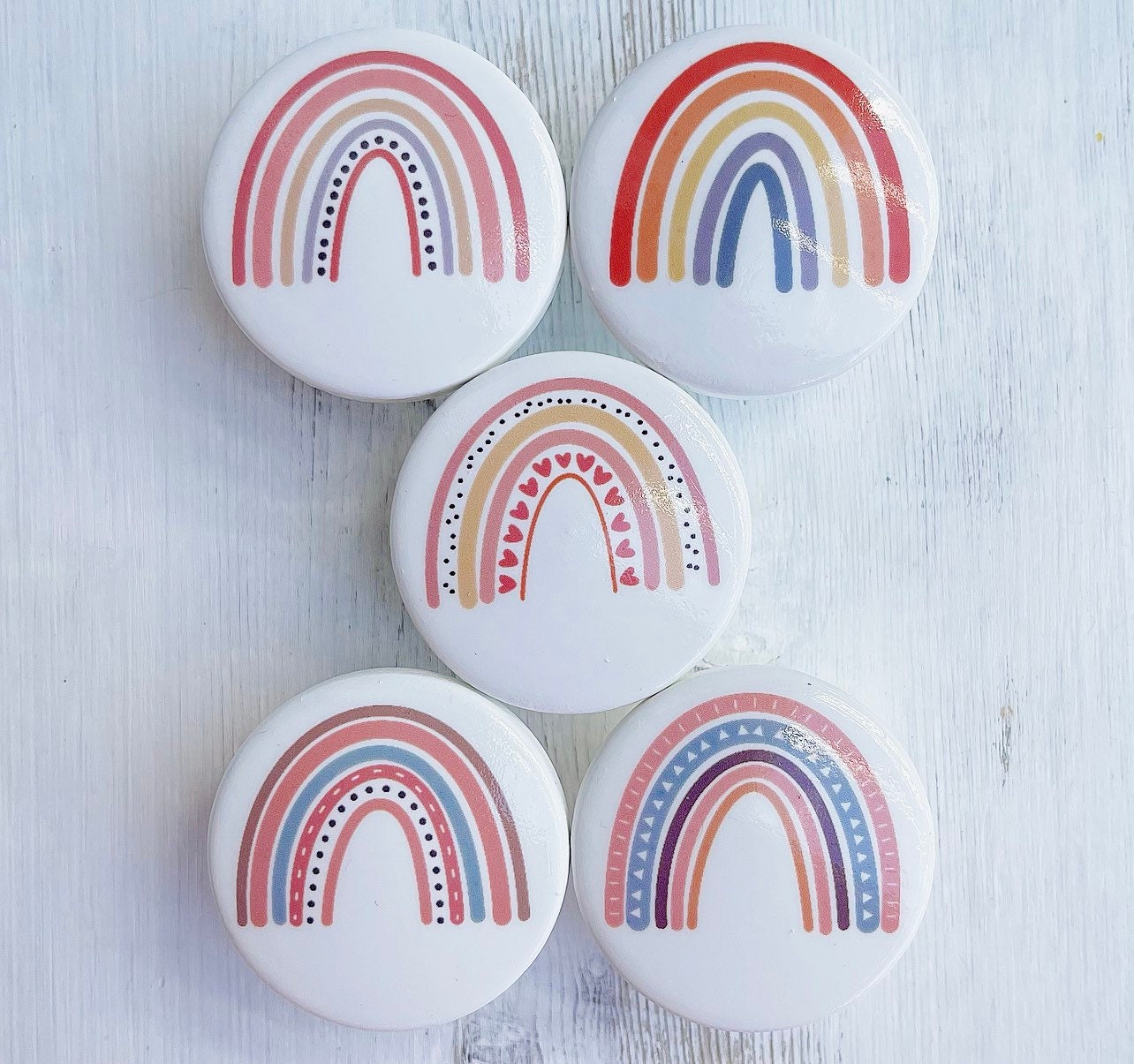 Rainbow Drawer Knobs Pulls Kids Knobs Dresser Etsy