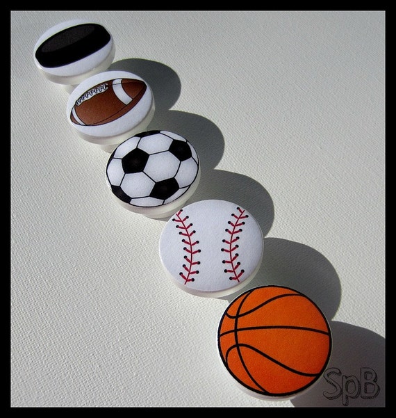 Baseball Dresser Knob Drawer Knobs Bedroom Decor Door Etsy