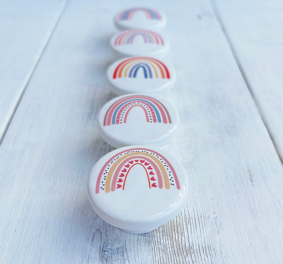 Rainbow Drawer Knobs Pulls Kids Knobs Dresser Etsy
