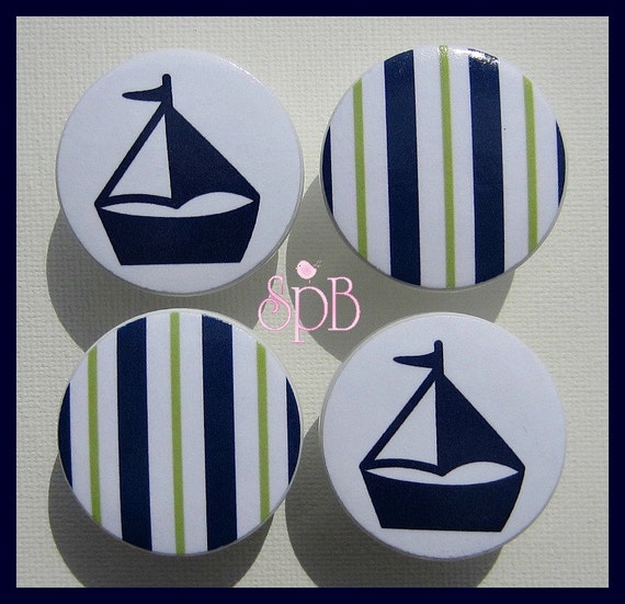 Nautical Drawer Knob Drawer Pulls Nautical Sailboat Knobs Etsy