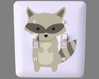 Woodland Light Switch Cover - Double Toggle Switch Plate - Nursery Decor - Wall Plate Cover - Fox