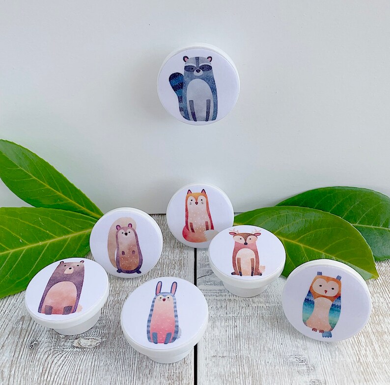 Woodland Animal Drawer Knobs Drawer Handles Dresser Pulls Etsy