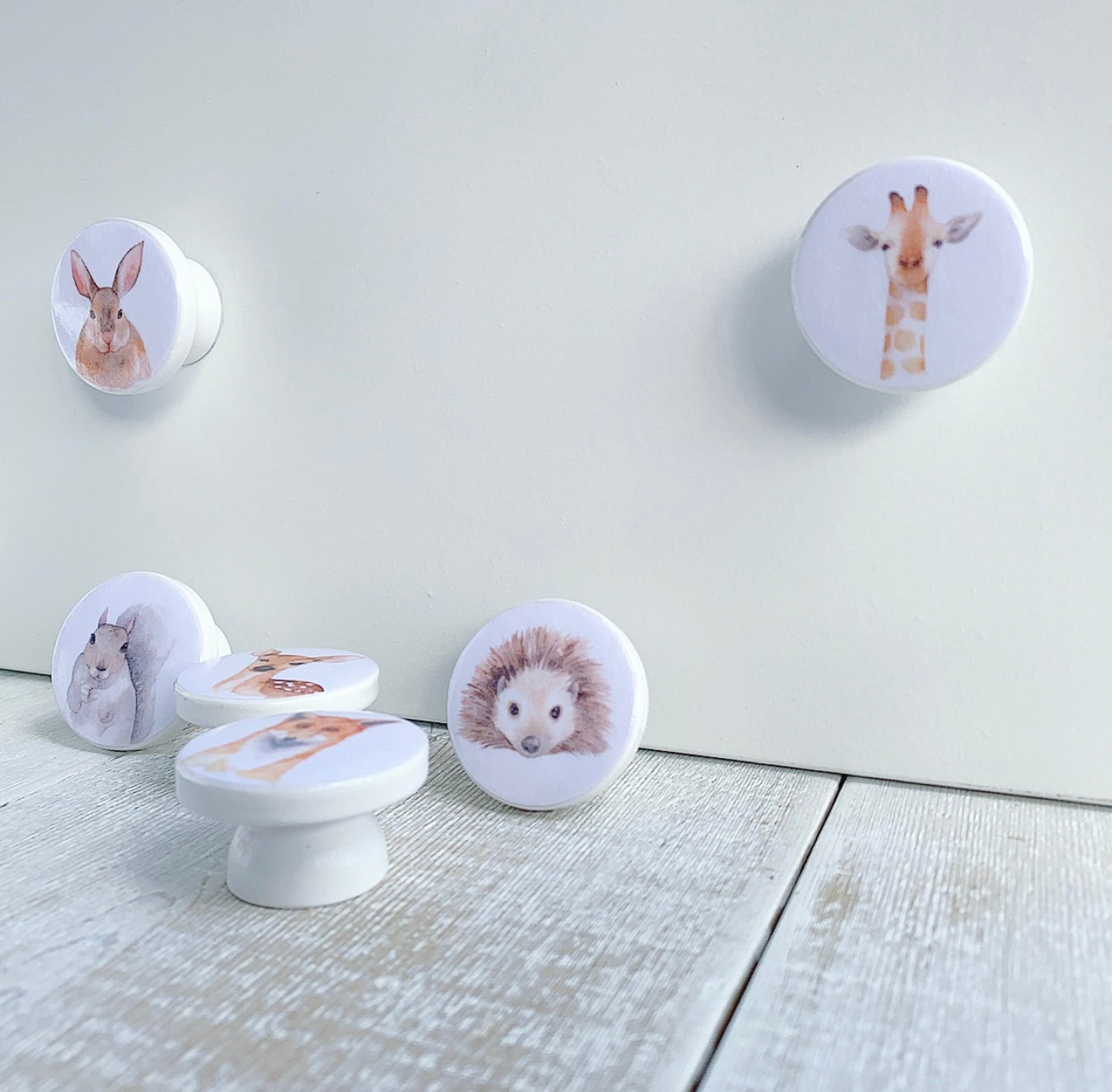 Baby Nursery Knobs With Woodland Animal Prints - Etsy