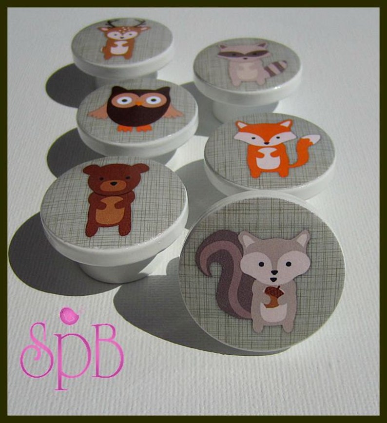 Woodland Animals Fox Drawer Pulls Pulls Forest Etsy