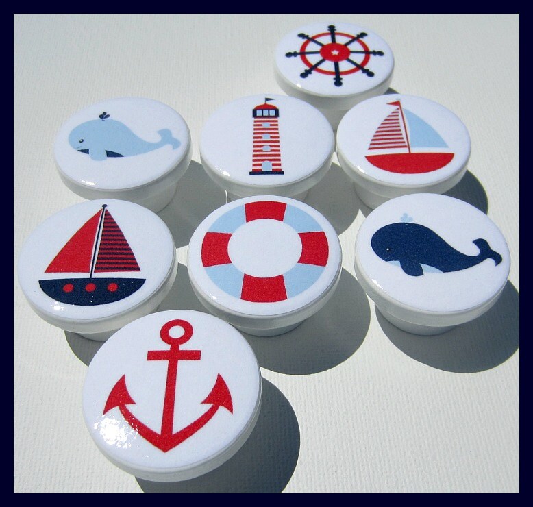Nautical Drawer Knob Drawer Knobs Nautical Decor Nursery Etsy