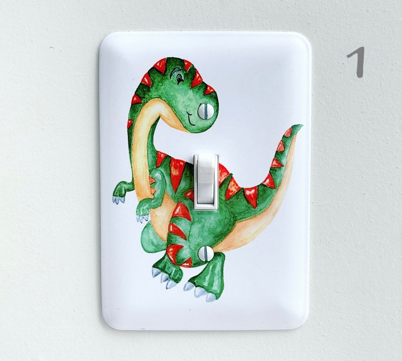 Dinosaur Light Switch Cover Switch Plate Nursery Decor Etsy