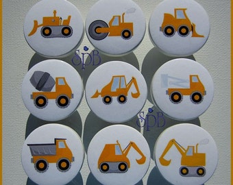 Construction Knobs • Dresser Drawer Knobs • Drawer Pulls • Dump Truck • Cement Truck Knobs