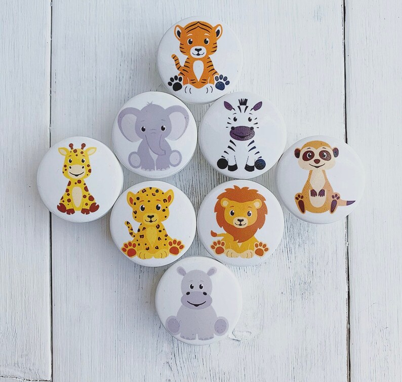 Jungle Animal Drawer Knobs Drawer Handles Dresser Pulls Etsy