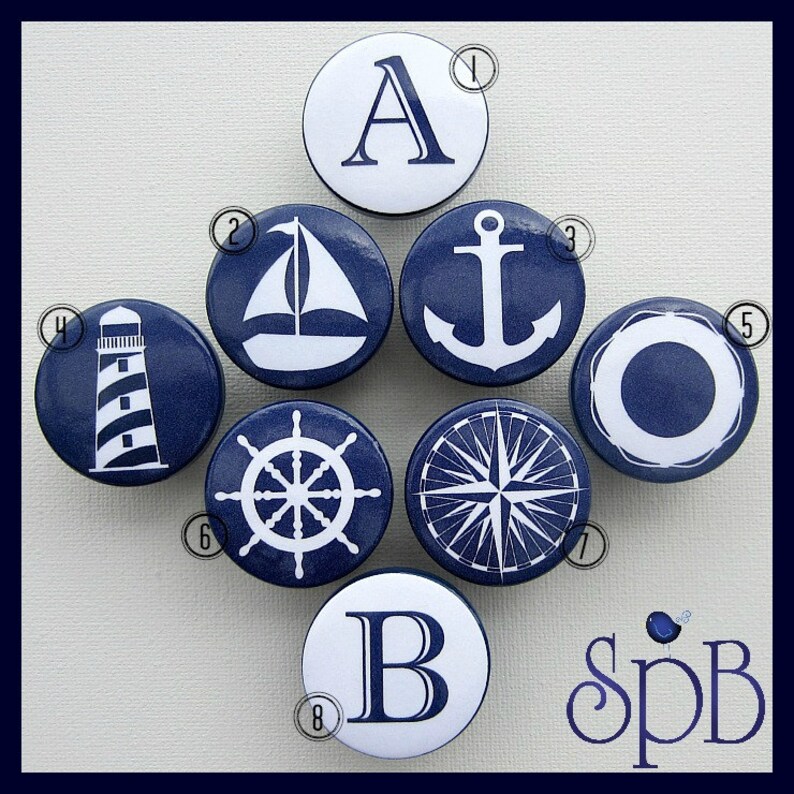 Nautical Drawer Knob Drawer Pulls Nautical Decor Nursery Etsy