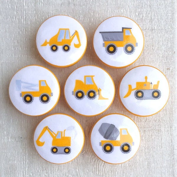 Construction, Vehicles, Dresser Knobs, Trucks, Dump Truck, Kids Room, Cabinet Knobs, Door Knobs, Drawer Pulls, Nursery Decor, Vanity, Pulls