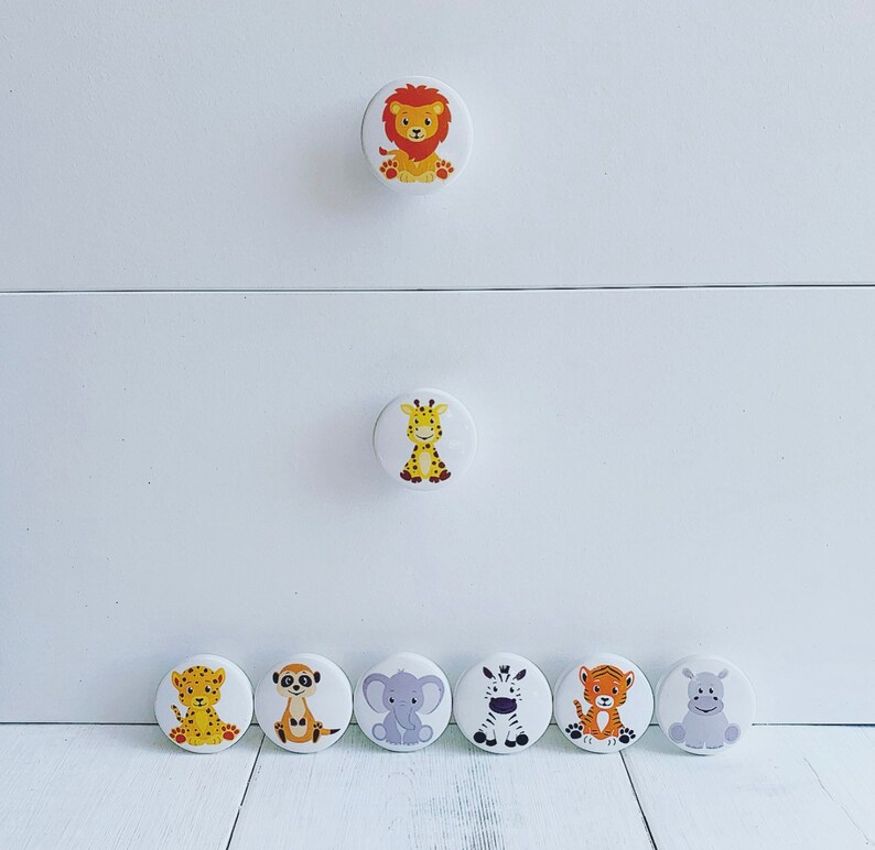 Jungle Animal Drawer Knobs Drawer Handles Dresser Pulls Etsy