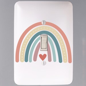 Boho Rainbow Light Switch Cover - Single Toggle Switch Plate - Nursery Decor - Wall Plate Cover