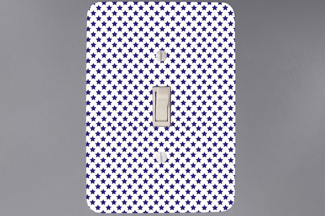 Navy Stars Light Switch Cover Nursery Decor Switch Plate Etsy