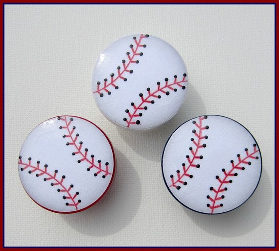 Baseball Dresser Knob Drawer Knobs Bedroom Decor Door Etsy