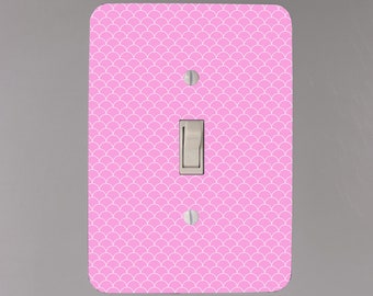 Pink Mermaid Light Switch Cover, Switch Plate, Wall Plate Cover