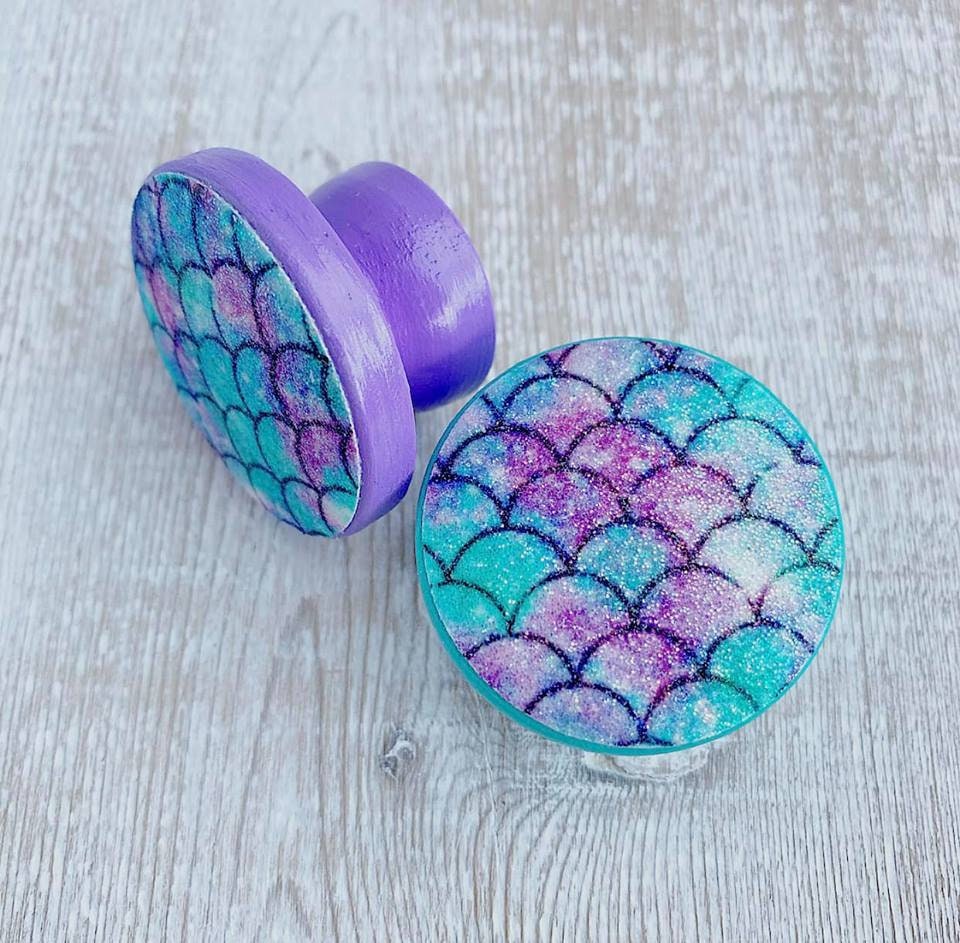 Mermaid Drawer Knobs Knobs for Dressers Mermaid Decor Etsy