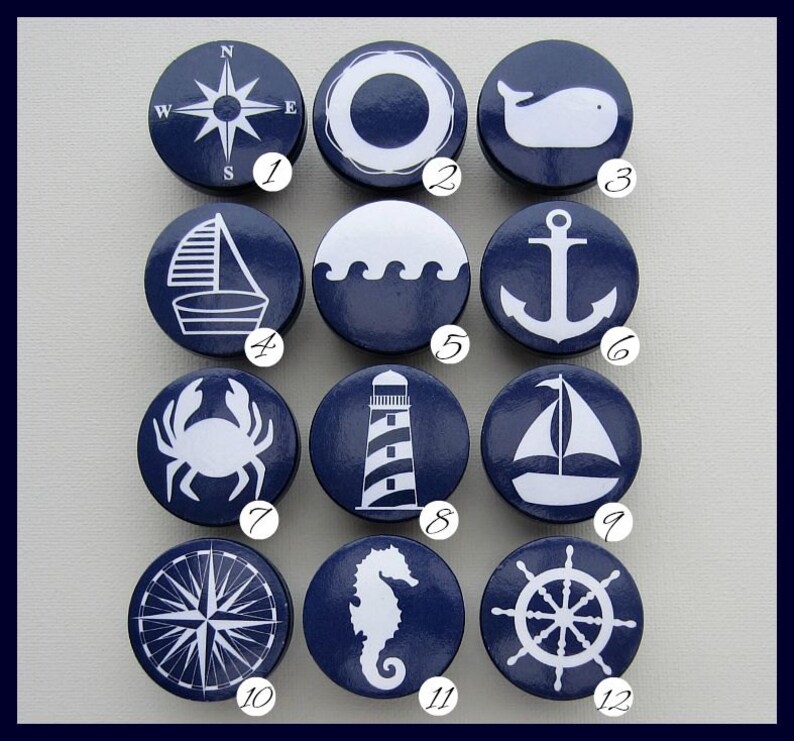 Nautical Drawer Knob Drawer Pulls Nautical Nursery Decor Etsy