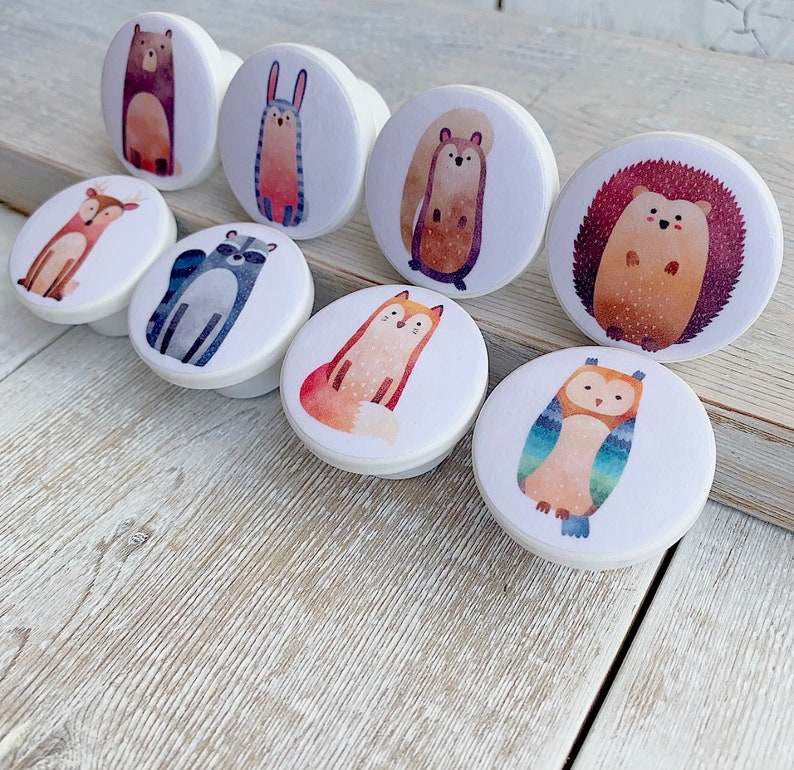 Woodland Animal Drawer Knobs Drawer Handles Dresser Pulls Etsy