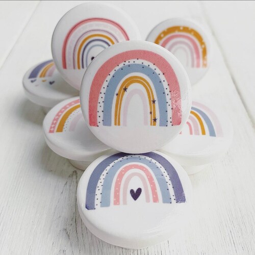 Rainbow Drawer Knobs Pulls Kids Knobs Dresser Etsy