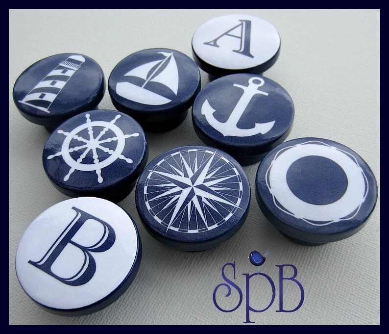 Nautical Drawer Knob Drawer Pulls Nautical Decor Nursery Etsy