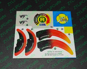 Foglio di adesivi Beyblade Driger