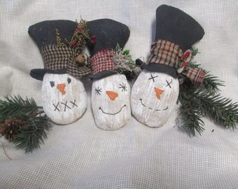 Snowman with Hat Bowl Fillers/Ornaments