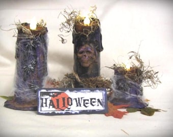Halloween  Faux Candles.
