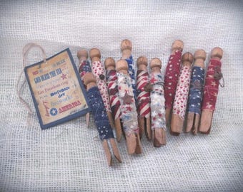 Americana Clothespin Bowl Fillers