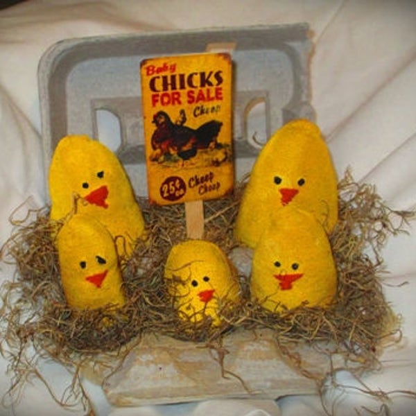 Chicks for Sale/Primitive Decor/Easter/Everyday/Shelf Sitter/Holiday/FAPM