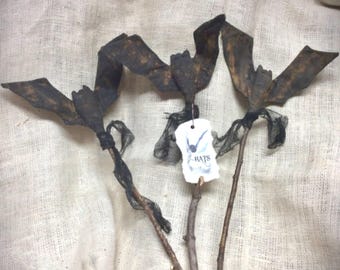Bat Pokes/Halloween Decor/Primitive/MADE TO ORDER