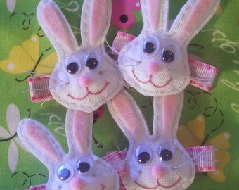 Easter Hair Clips-Bunny