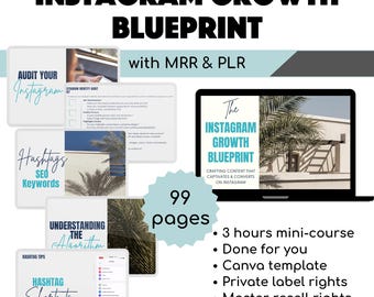Der Instagram Wachstumsplan - 3 Stunden Audio natürlich Ebook mit PLR/MRR