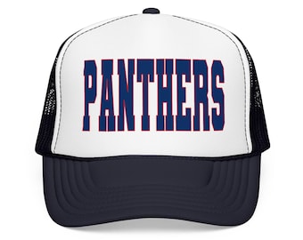 Panthers Block Letter Foam Trucker Hat | Retro Sport Team Cap