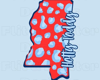 DIGITAL PNG Red and Blue Mississippi Sublimation PNG