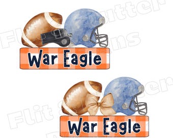 DIGITAL PNG Boy and Girl AU Alabama Orange Blue Football Designs Sublimation dtf png