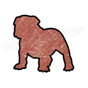 Striped Maroon Bulldog Sublimation DTF PNG