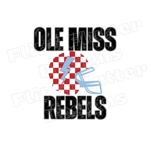 Ole Miss Rebel Lightening Bolt Helmet
