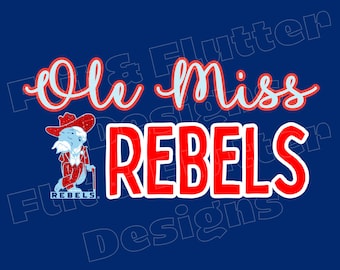 DIGITAL PNG Ole Miss Rebels Colonel Reb dtf sublimation png