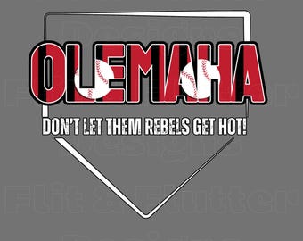 DIGITAL PNG Rebs Omaha Baseball Olemaha Rebels Red and Blue Baseball dtf sublimation
