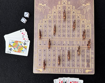 Juego de carreras de caballos, cartas, dados, regalo, personalizado, morado