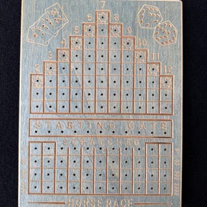 Horse Race Game, Cards, Dice, Gift, Custom, Personalized, Blue