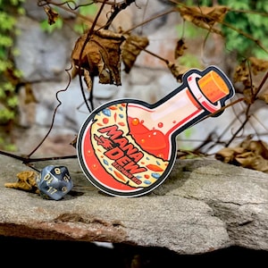 Mana Dew – Respawn Red Fantasy Potion Parody Sticker | RPG Energy Drink Vinyl Decal