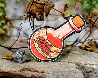 Mana Dew – Respawn Red Fantasy Potion Parody Sticker | RPG Energy Drink Vinyl Decal