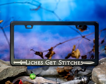 Laser Etched Metal License Plate Frame: Dragons & Dungeons RPG