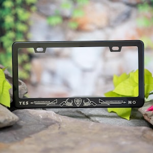 Ouija Board - Spirit Board Inspired Laser Etched METAL License Plate Frame