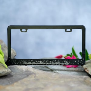 Starry Waves -  Laser Etched METAL License Plate Frame
