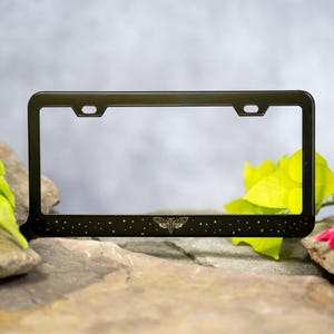 Luna Moth Laser Etched METAL License Plate Frame