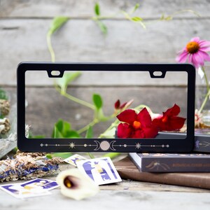 Triple Moon - Triple Goddess Laser Etched METAL License Plate Frame