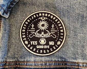 Ouija Board | Spirit Board | Spirits | Ghost | Séance | Seance | 3in Embroidered Iron-on Patch